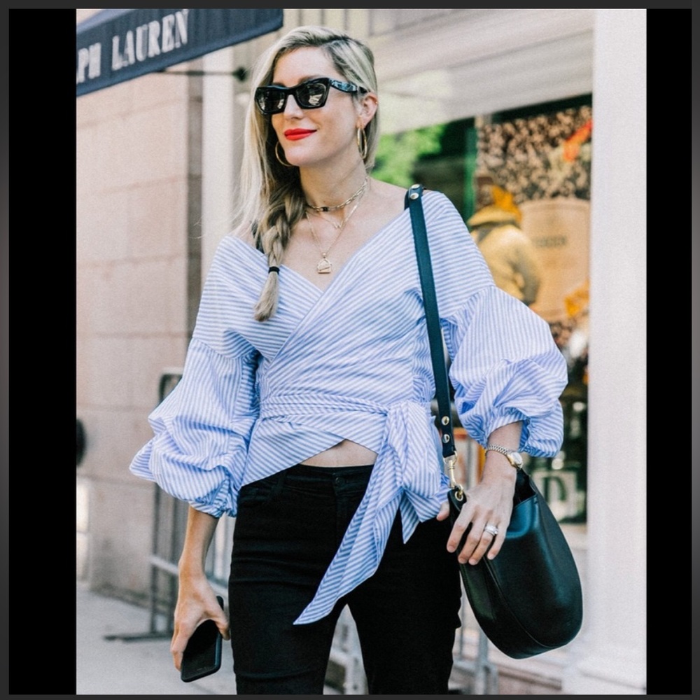 RALPH LAUREN BELLOW SLEEVED TOP